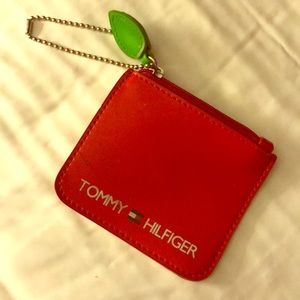 Tommy Hilfiger Red Apple Zippered Coin Purse